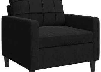 Fotel czarny 60 cm obity aksamitem WM-4007609