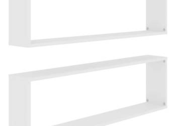Półki ścienne kostki 2 szt. białe 100x15x30 cm WM-807079