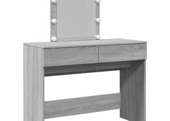 Toaletka z oświetleniem LED szary dąb sonoma 100x40x130 cm WM-848197