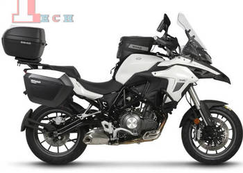 BENELLI TRK 502 KUFRY BOCZNE+NAKŁADKI BIAŁE STELAŻ SHAD 23