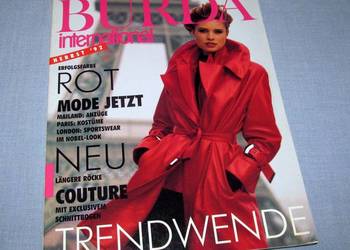 Burda International Jesień 1992 moda szycie wykroje
