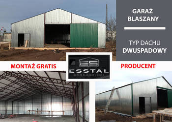 F43 OCYNKOWANY Garaż Blaszany | Przesuwna Brama | Wiaty , Hale | - ESSTAL