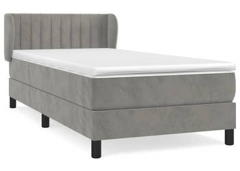 Łóżko Z Materacem Szare Kontynentalne DO Sypialni 80x200 cm WM-3127577