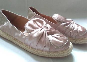 Buty damskie Espadryle róż r. 37,5 Kokardka jakość i stan bdb