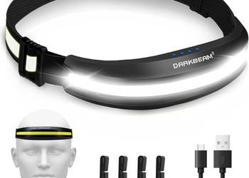 Darkbeam Latarka Czołowa LED COB USB-C 230° z Czerwonym Światłem