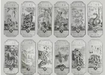 Kolekcjonerski zestaw znaków chińskiego Zodiaku w nietypowej formie sztabek