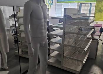 Manekin męski całopostaciowy biały używany