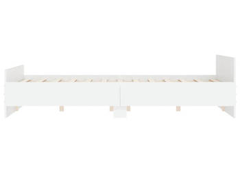 Rama łóżka z wezgłowiem i zanóżkiem biała 120x190 cm WM-3203775