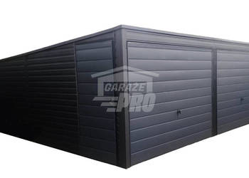 Garaż blaszany 6x5 2x Brama uchylna  spad w tył GP208