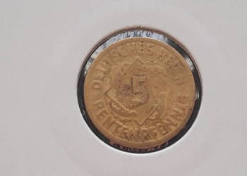 5 Fenigów Niemcy 1924 r. - men. A