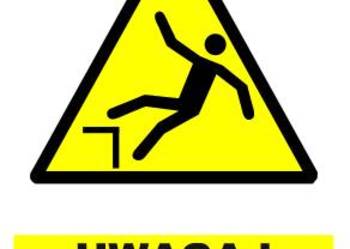 Naklejka Uwaga! Niebezpieczeństwo upadku GF023