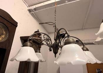 Żyrandol Lamptique Berliner Lampenmanufaktur mosiądz retro 2 sztuki