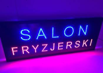 Szyld diodowy SALON FRYZJERSKI 100x40 cm zewnętrzna
