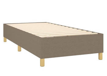 Łóżko kontynentalne z materacem taupe tkanina 80x200 cm WM-3137273