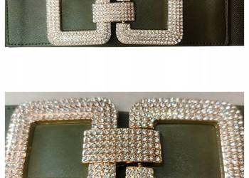 Pasek Damski-GUMA OZDOBNA BIŻUTERIA /cekiny /kamienie