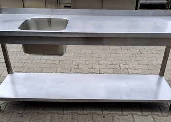 ZLEW 1 KOMOROWY Z BLATEM I PÓŁKĄ -182/60/85 CM -M.956.N