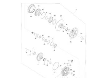 John Deere 9470RX - Wał R563669 (Silnik)