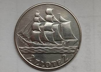 2 zł 1936 żaglowiec