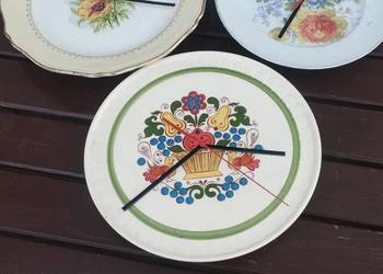 Talerze Zegary Porcelana kwiaty cudne Talerze Zegary Porcelana kwiaty cudne