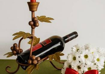 STOJAK NA  WINO i Świecznik dwa w jednym