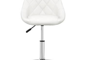 Krzesła stołowe 4 szt. białe obite sztuczną skórą WM-3088635