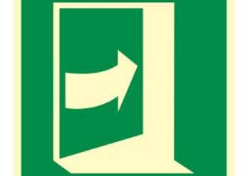 Naklejka BHP Pchać z prawej, aby otworzyć AE023