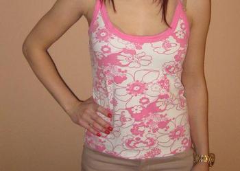 KOSZULKA Bluzka top w kwiaty