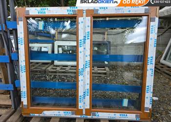 Okno PCV 175x145 złoty dąb, 3szyby - NOWE- bez czekania od ręki!