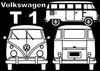 VW T1 Grafika ścienna mdf