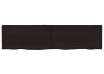 Blat ciemnobrązowy 160x40x(2-4)cm drewno z naturalną krawędzią WM-364034