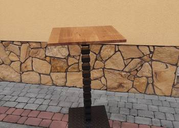 Stolik z blatem dębowym 60/52 cm