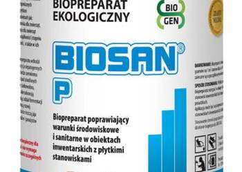 BIOSAN P 1kg usuwa odory, upłynnia gnojówkę BIOGEN