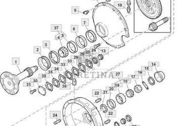John Deere 9780CTS 9780HM 9780 CTS Napęd Główny Zwrotnica Zwolnica DE31747…