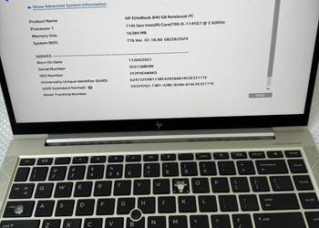 Laptop Elitebook HP 840 G8 i5-1135G7@2.4GHz, 16GB RAM, 256 SSD