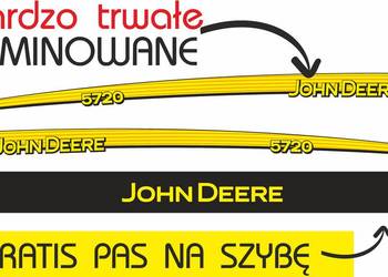 Naklejki John Deere 5720 super mocne laminowane zamienniki
