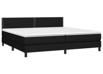 Łóżko z Materacem Kontynentalne Czarne Do Sypialni 200 x 200 cm WM-3133103