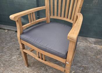 Fotel ogrodowy krzesło drewno egzotyczne plus poducha