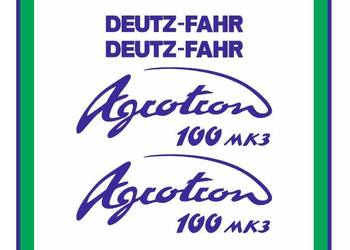 Naklejki Deutz-Fahr Agrotron 100 MK3 Ciągnik Traktor Nalepki Mocne