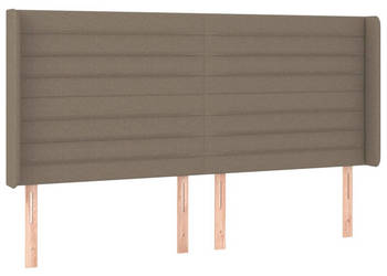 Zagłówek do łóżka z LED taupe 183x16x118/128 cm tkanina WM-3124206