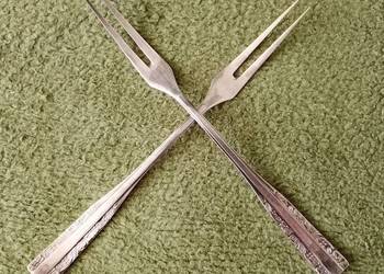 Platerowane widelce serwingowe Hefra, wzór wschodni, lata 70,c2 sztuki.