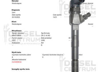 WTRYSKIWACZ BOSCH 0445110419 Alfa Romeo Fiat Jeep Opel 2.0
