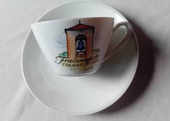 Filiżanka duo, Dzwon Pokoju - Frankfurt / Oder. Sygn. A.F.Kahla. 1930-65.