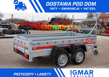 Temared PRO 2612/2 - 264 x 126 cm przyczepka samochodowa z relingiem 126cm
