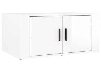 Stolik kawowy biały o wysokim połysku 80x50x36 cm WM-816514