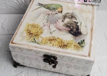 Pudełeczko, szkatułka - komunia (decoupage)