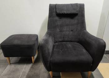 fotel z podnóżkiem agata meble