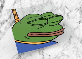 Naklejka SAD PEPE 8 x 8 cm sadpepe meme mem żaba #3