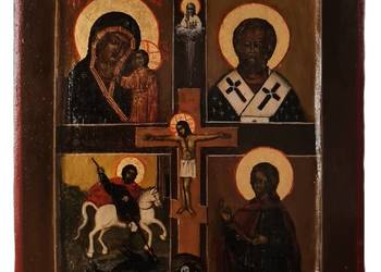 Ikona czteropolowa, Jezus Chrystus Ukrzyżowany, 0320