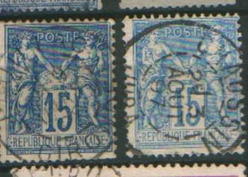 Zn. Francja Mi 73a, b kas 1877