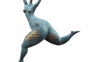 Łgarska Kobieta - Figura Rzeźba z Brązu - Brąz Patyna - Dekoracja